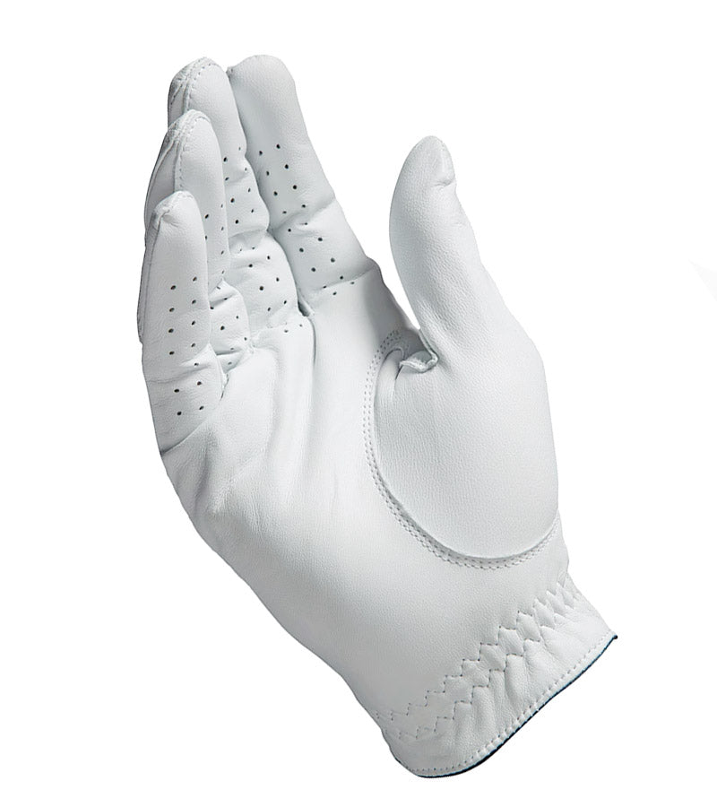 Bridgestone E Golf Glove -palm right hand regular white with black mesh and red accent details