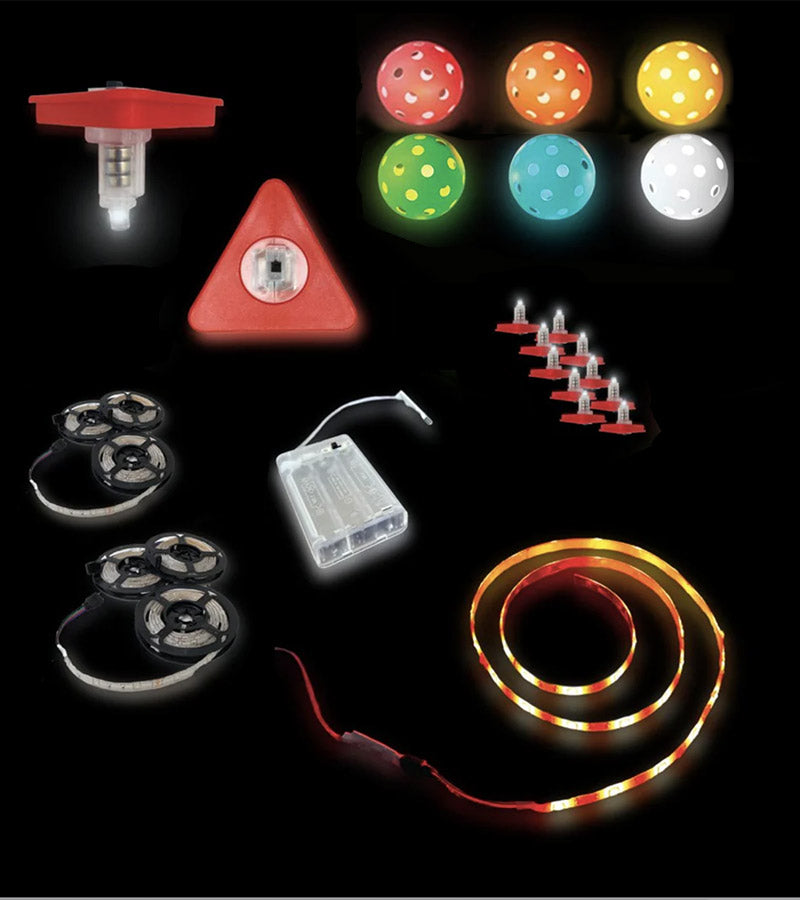 BucketGolf GLOW LED Add-On Kit - all components for BucketGolf  6 Hole golf game.