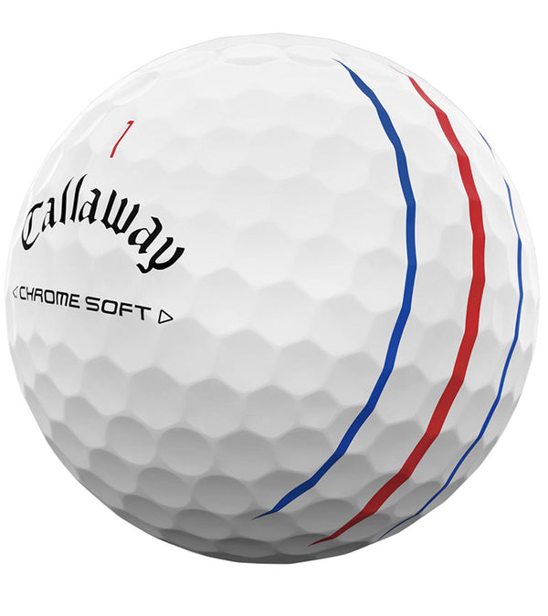 Callaway Chrome Soft Triple Track Golf Ball showing logo and alignment lines