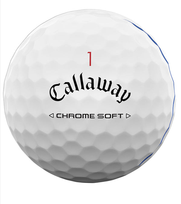 Callaway Chrome Soft Triple Track Golf Ball showing logo