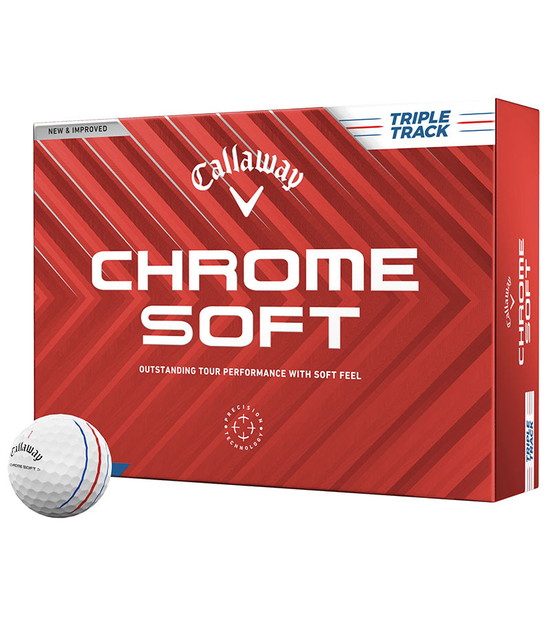 Callaway Chrome Soft Triple Track Golf Ball - packaging for 1 Dozen 