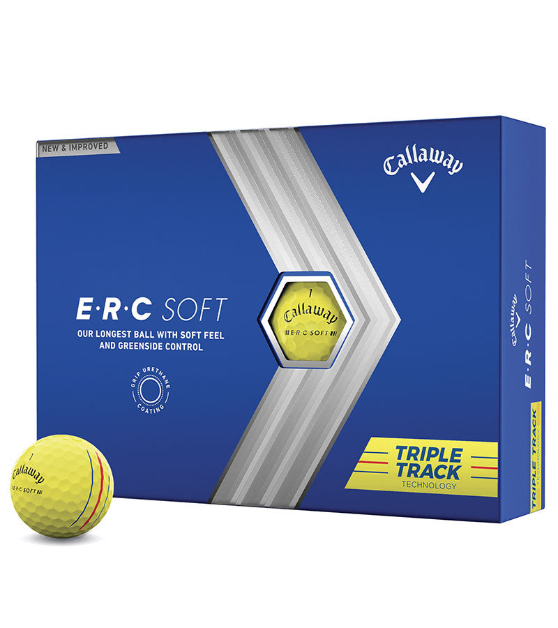 Callaway 2023 ERC Soft Yellow Golf Balls - packaging for 1 dozen