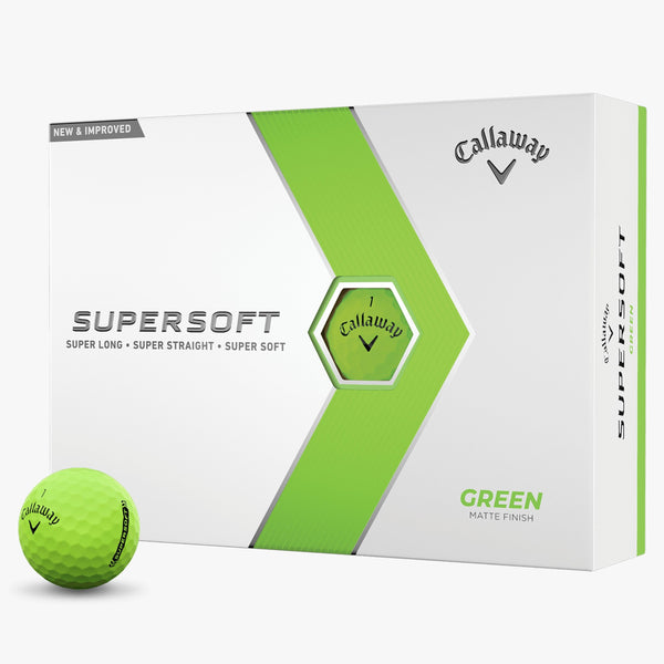 Callaway SuperSoft Golf Balls Matte Green Box One Dozen