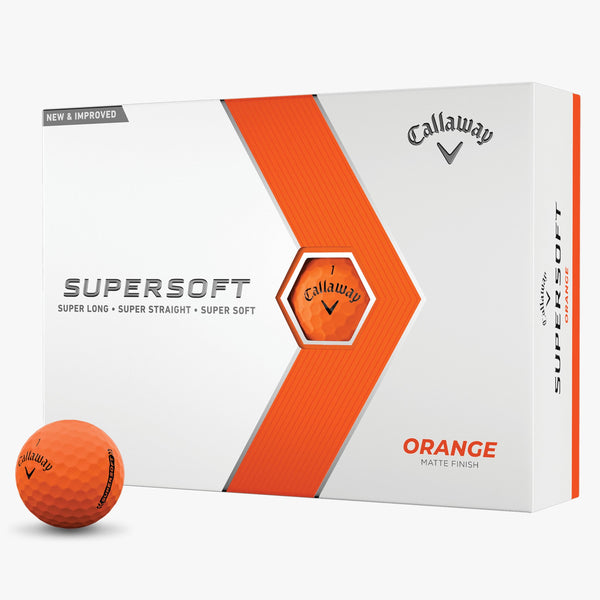 Callaway SuperSoft Golf Balls Matte Orange Box