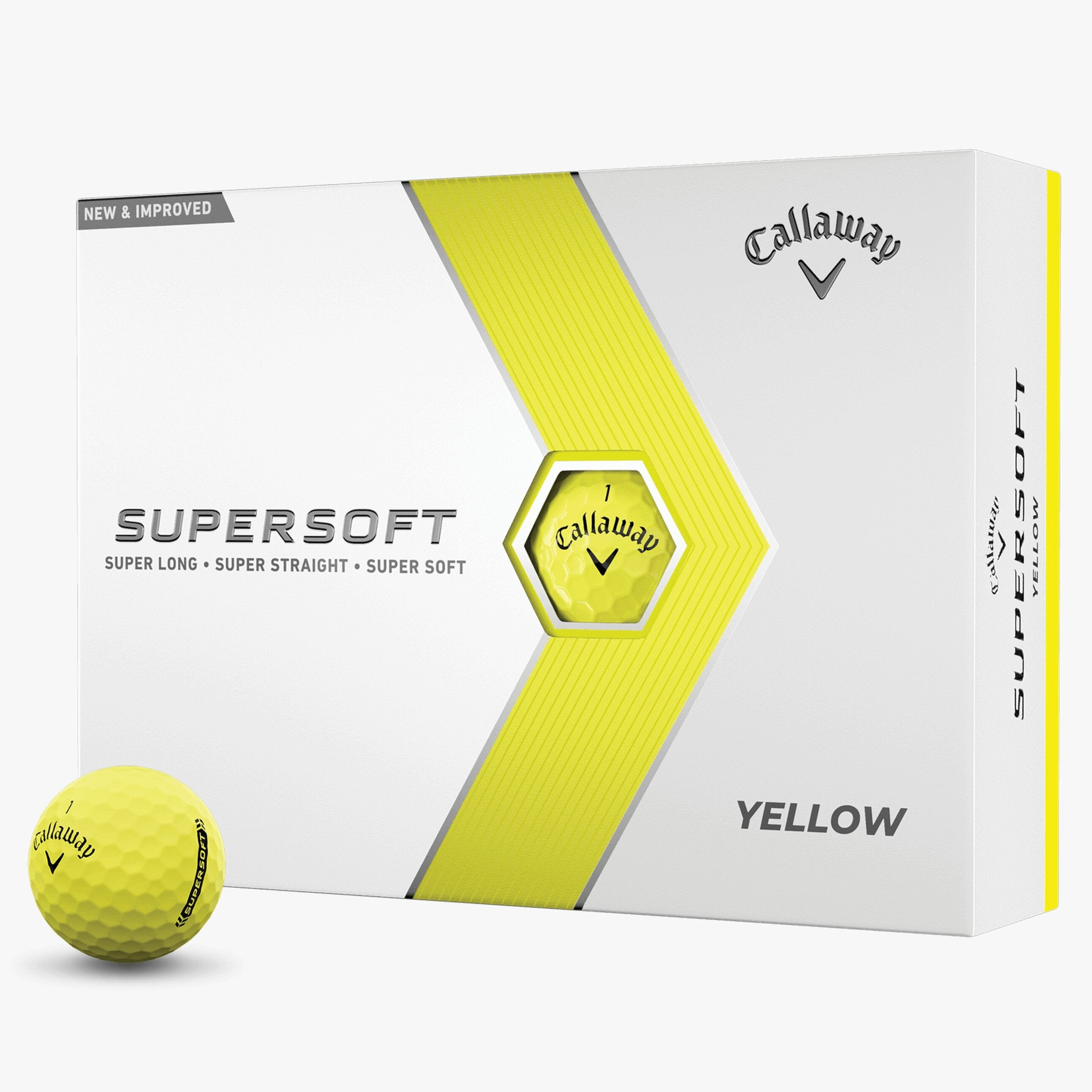 Callaway SuperSoft Golf Balls Yellow Box