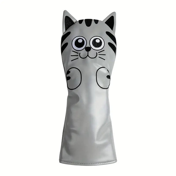 Friendly Cat Driver Cover - Grey