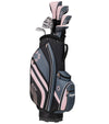 Cleveland Bloom Womens Complete Golf Set - Cart Bag with Clubs in Black with charcoal grey & pink accents