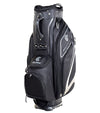 Cleveland Golf Lightweight Cart Bag 3/4 view in Black/ Black with white accents