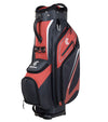 Cleveland Golf Lightweight Cart Bag 3 quarter view in Red/Charcoal with white accents  