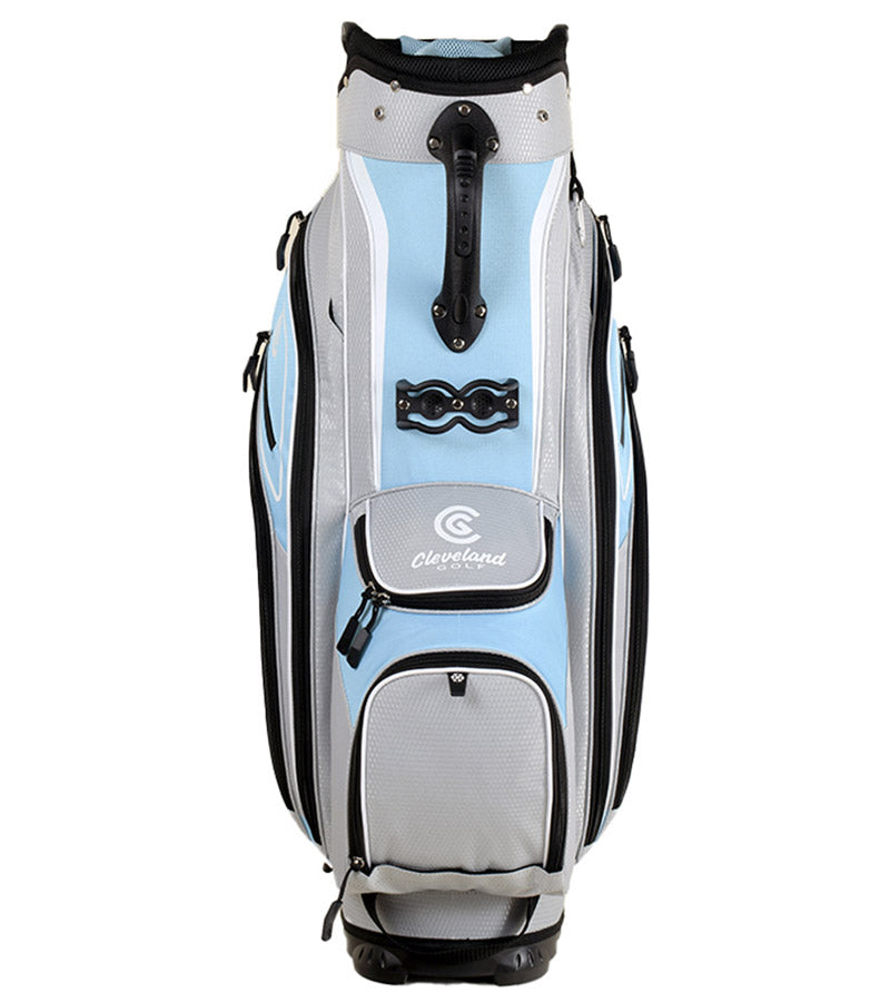 Cleveland Golf Lightweight Cart Bag front in Blue/Grey with black accents