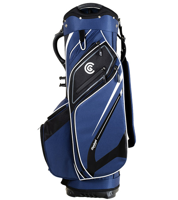 Cleveland Golf Lightweight Cart Bag side1 in Navy/Black with white accents  