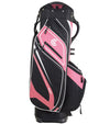 Cleveland Golf Lightweight Cart Bag side2 in Pink/Black with white accents  
