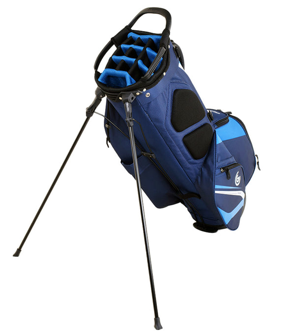 Cleveland Golf Lightweight Stand Bag legs extended in Blue/Navy with black details and white accents.