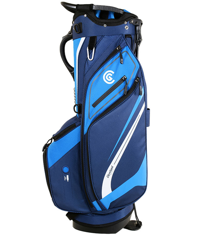 Cleveland Golf Lightweight Stand Bag side1 in Blue/Navy with black details and white accents.