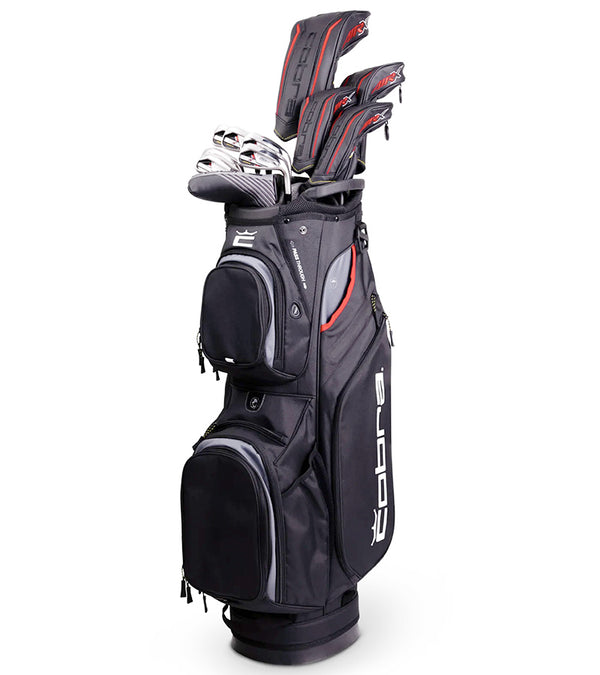 Cobra Mens AIR-X 2023 Complete Set Cart Bag  with clubs and headcovers