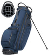 Datrek Go Lite Hybrid Golf Stand Bag legs extended with top divider view next to bag in Navy