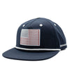 SwingJuice Golf Flag Unisex Active Rope Hat in Navy - front view