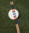 HazyGolf Alignment Sticks -The Doolittle-pair against a fuzzy firway green