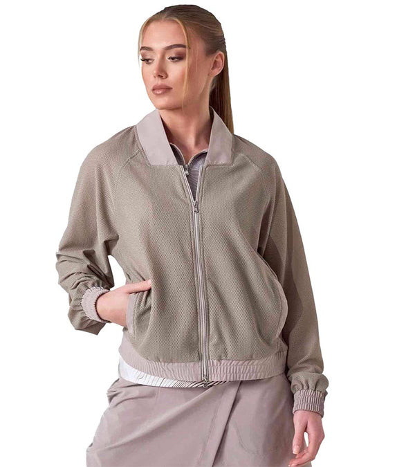 inPhorm BAILA Mesh 2 Way Zip Womens Bomber Golf Jacket