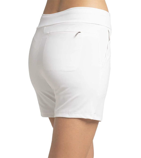 inPhorm Cleo Womens Golf Shorts- side/back in white
