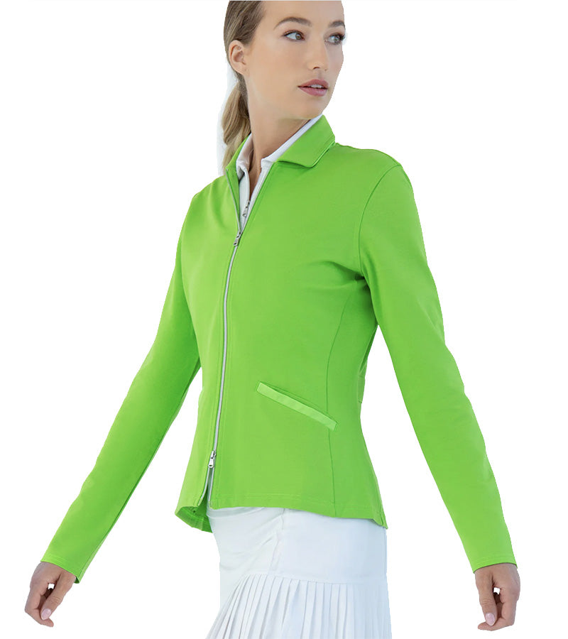 Inphorm Women's Active Blazer in fuji green - 3quarter view