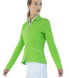 Inphorm Women's Active Blazer in fuji green - 3quarter view