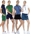 Inphrom Amelia Quarter Zip Womens Golf Polo - 4 Colors