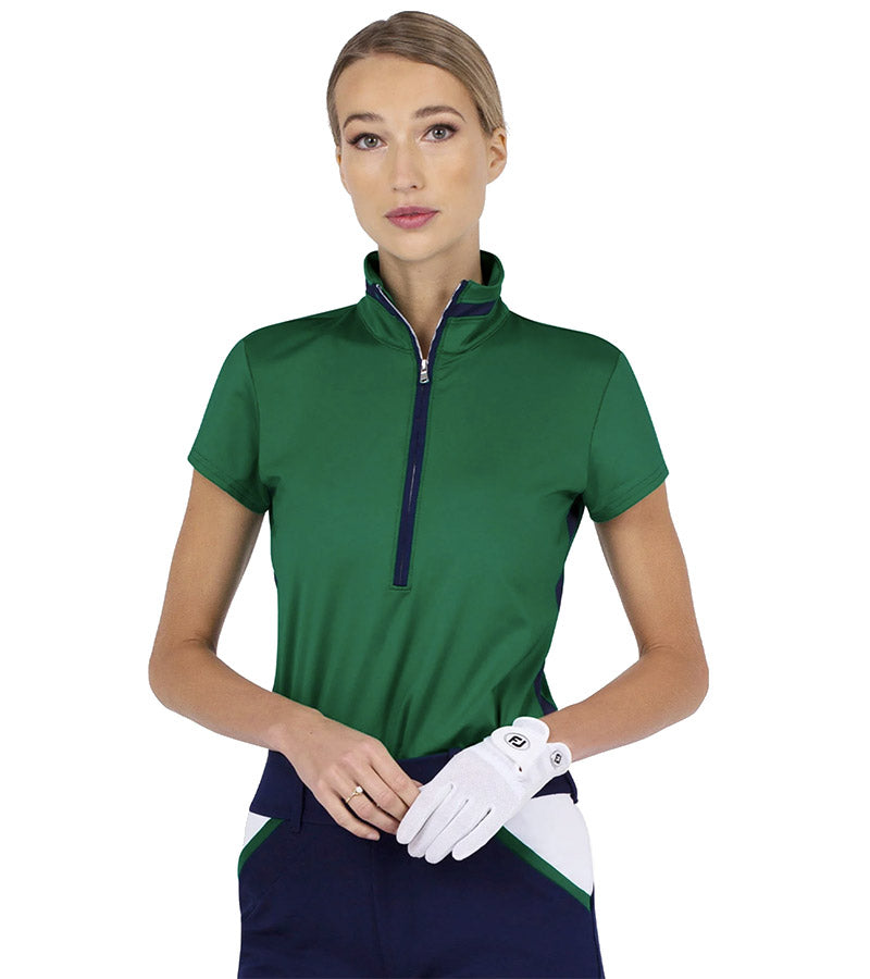 Inphrom Amelia Quarter Zip Womens Golf Polo - 4 Colors