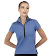 Inphrom Amelia Short Sleeve Quarter Zip Top