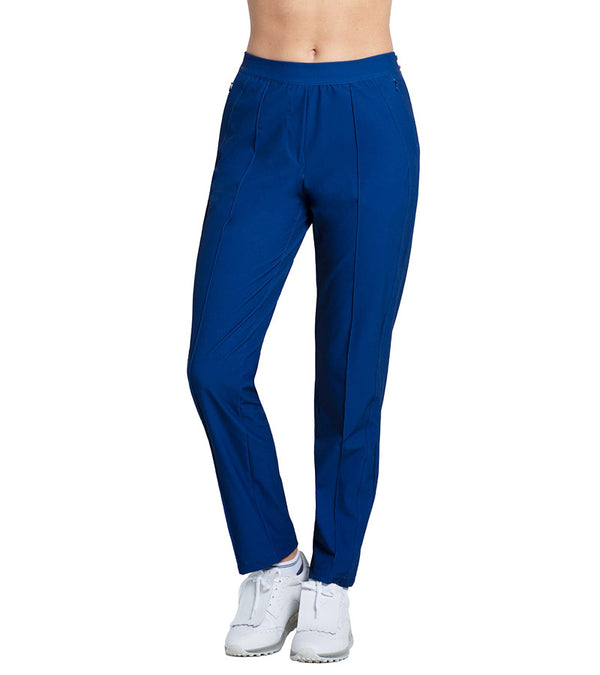 Lucky in Love Berry Sweet Women's Golf Pants in Blueberry- partial model front view