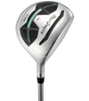 MacGregor Golf CG3000 Womens Golf Clubs Set -driver in a silver, black, and aqua color scheme.