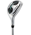 MacGregor Golf CG3000 Womens Golf Clubs Set - hybrid 24 degrees in a silver, black, and aqua color scheme,