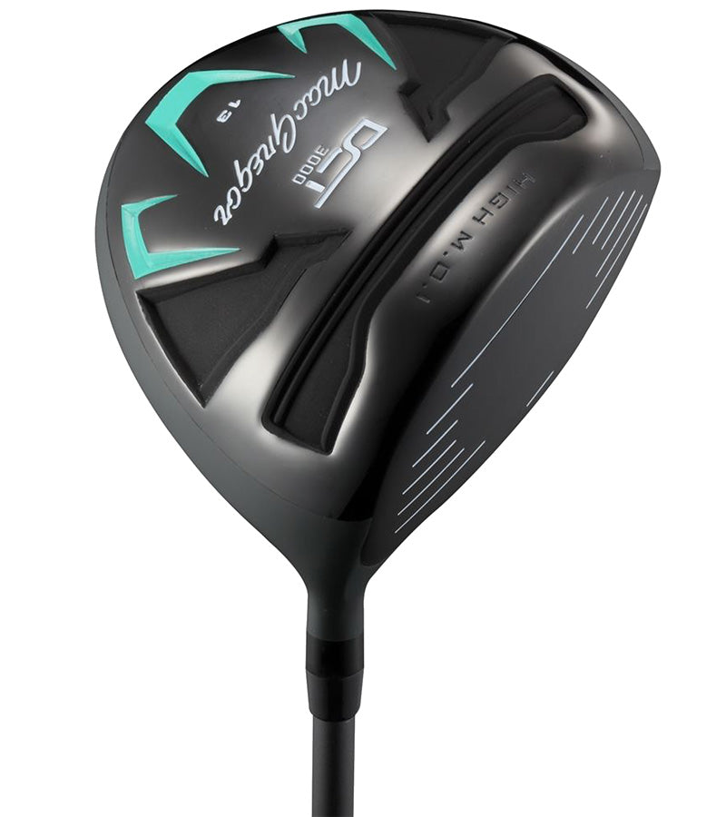 MacGregor Golf DCT3000 Premium Womens Golf Set – driver in  black, silver, with aqua accents.