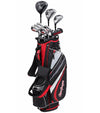 MacGregor Golf DCT4000 Men's Golf Clubs Set - bag with 9 clubs in black with red and silver details color scheme.