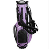 MacGregor Golf: Ladies VIP Stand Golf Bags in Lilac/Black- front view with dual strap harness