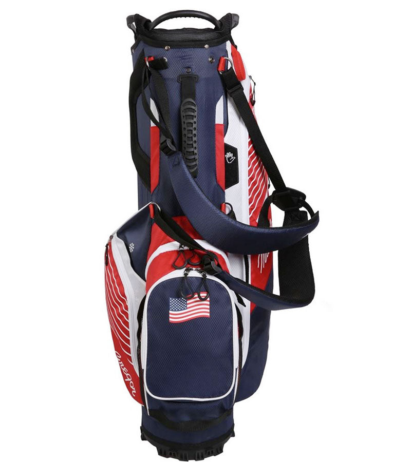 MacGregor Golf VIP 14 Divider Stand Carry Bag,  patriotic USA Flag design- standing uprght