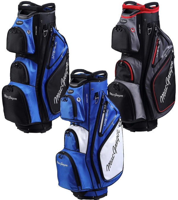 MacGregor Golf VIP Deluxe Golf Cart Bag - 3 bags in 3 color ways: Black/Blue, Black/Red, Blue/White