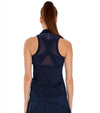 Inphorm Womens Neisha Classic Sleeveless Polo  back view in midnight