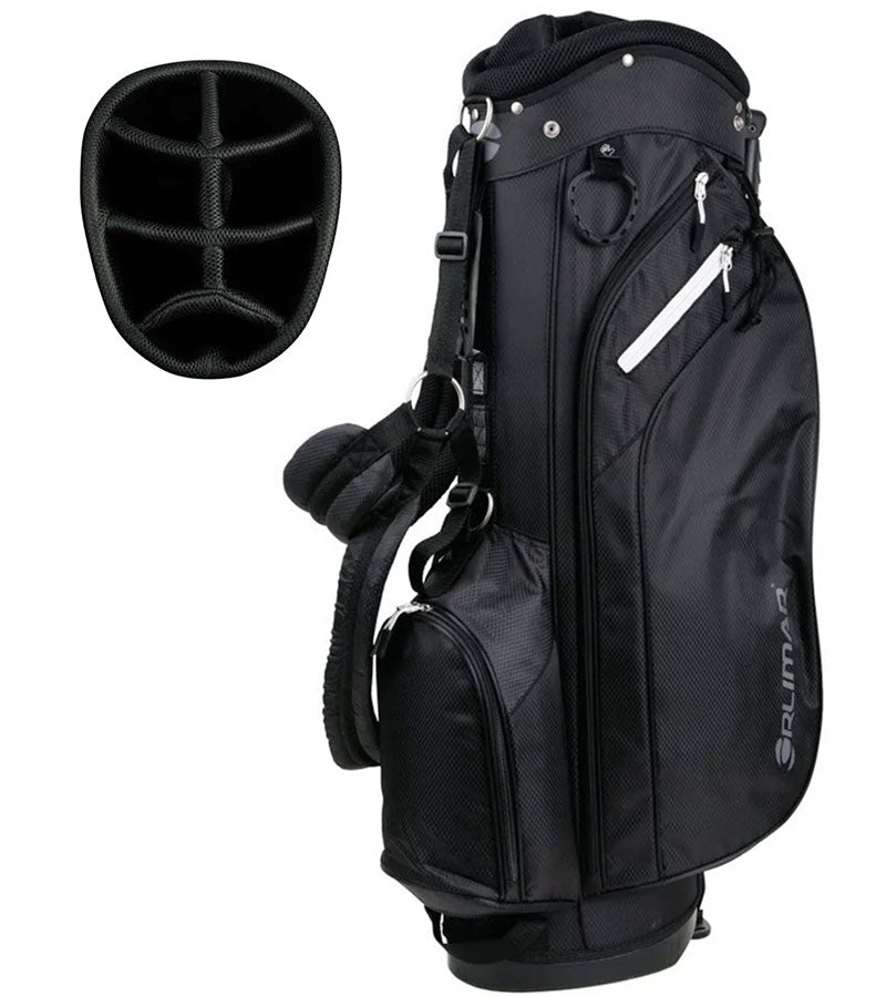 Orlimar SRX 7.4 Stand Golf Bag in black with top club divider