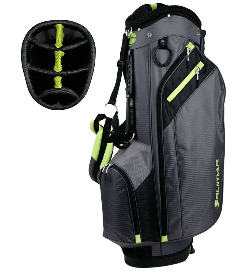 Orlimar SRX 7.4 Stand Golf Bag in Charcoal/Lime with top club divider