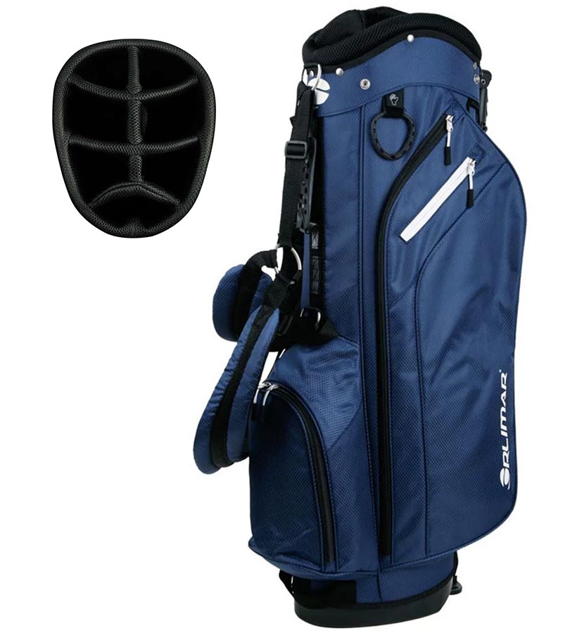 Orlimar SRX 7.4 Stand Golf Bag in Navy with  7 club divider