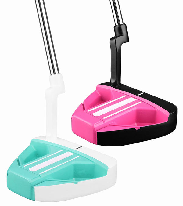 Orlimar Tangent T3 Women’s Mallet Putter shown in 2 colors:  Pink/Black and  Seafoam Green/White
