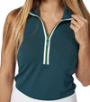 Pirdie The Back Nine Womens Golf Sleeveless Zip Up