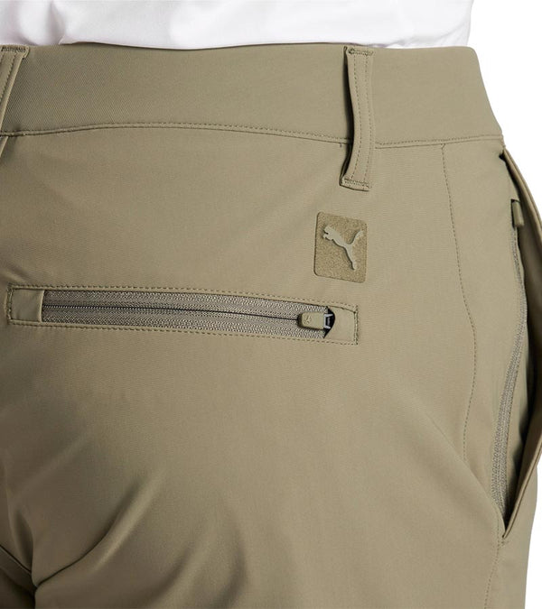 Puma 101 EVO Mens Golf Pants  in Dark Sage - -close up of  back and side  pocket