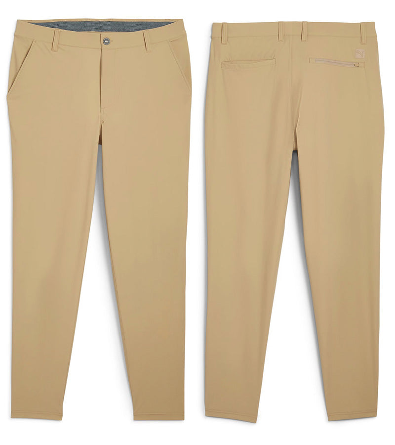 101 EVO Mens Golf Pants  in Praire Tan -  front & back view