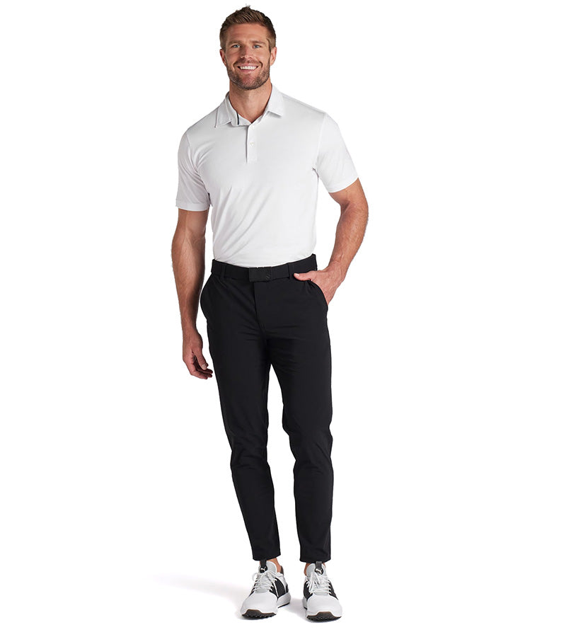 Puma 101 EVO Mens Golf Pants  in Puma Black with model front view