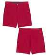 Puma 101 Solid Mens Golf Shorts inseam 7" in Intense Red -  front and back views