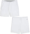 Puma 101 Solid 7"  Mens Golf Shorts in White Glow-front and back view of shorts