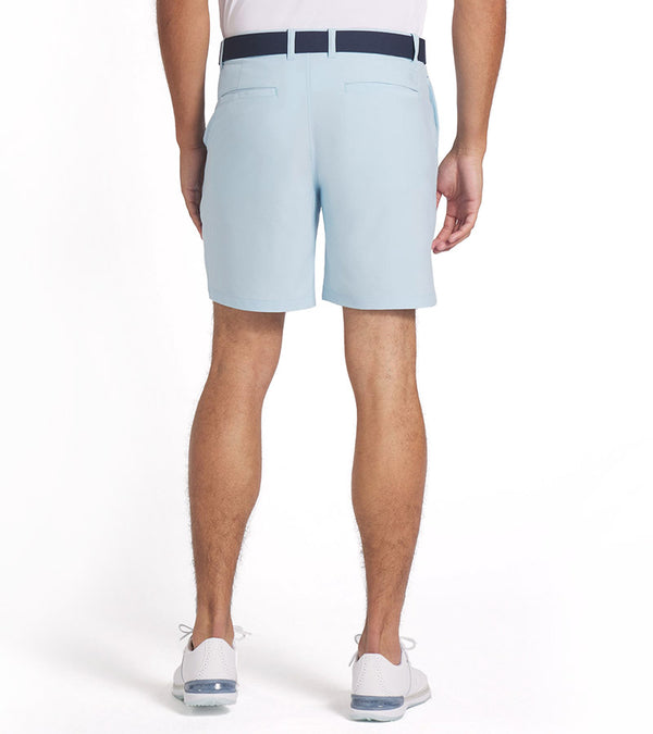 Puma 101 Solid Men’s Golf Shorts  with Inseam: 7" in  Silver Sky - partial model back view