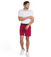 Puma 101 Solid Mens Golf Shorts inseam 7" in Intense Red - model front view